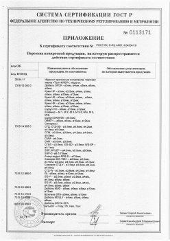 2019.11.16 Воткинск - Приложение к сертификату Изделия крепежные из металла, торговая марка Tech-KREP. Серийный выпуск